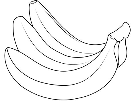 Banana Fruit Coloring Pages For Students Educative Printable Fruit Coloring Pages Fruit