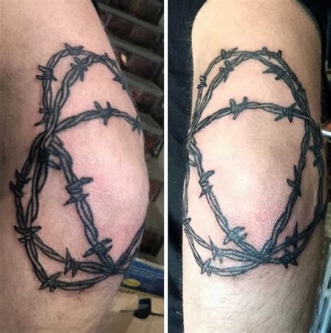 Barbed Wire Elbow Tattoo