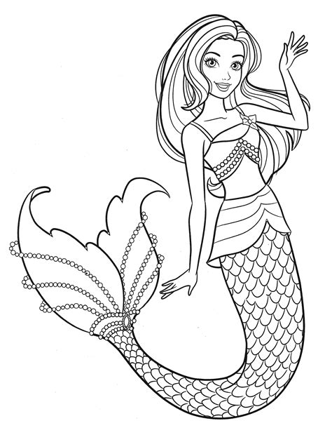 Barbie Coloring Pages Barbie Coloring Pages Mermaid Coloring Pages