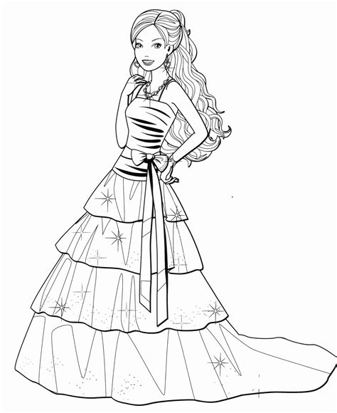 Barbie Coloring Pages Fashion