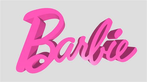 Barbie Logo 3D Download Free 3D Model By Vmmaniac 9445Ef2 Sketchfab