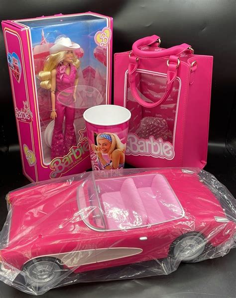 Barbie Movie Bundle Popcorn Bucket Dolls Cup Cakeworthy Bag On