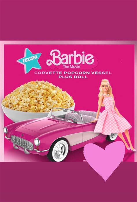 Barbie Movie Corvette Popcorn Bucket Exclusive Doll Ready Etsy