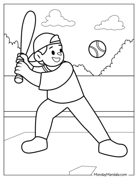 Baseball Coloring Pages For Kids Fun Amp Free Printable Baseball Oggsync Com