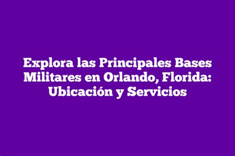 Bases Militares En Florida Una Lista De Las 19 Principales Bases En Fl Market Tay