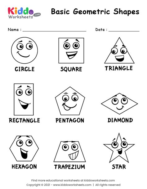 Basic Geometric Shapes Worksheets