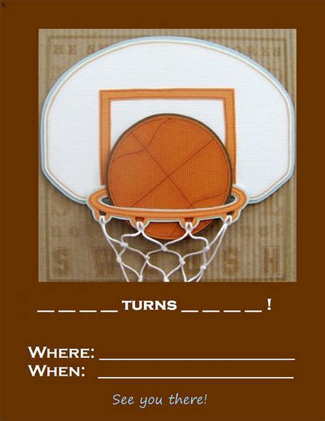 Basketball Birthday Card Template Printable Templates Free