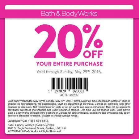 Bath & Body Works: 20%-40% Off Printable Coupon | Bath And Body Works, Printable Coupons, Bath ...