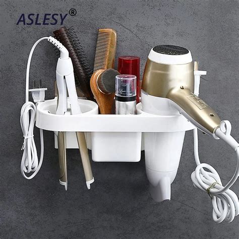 Bathroom Hair Dryer Holder With Water Resistant Adhesive Care Tools