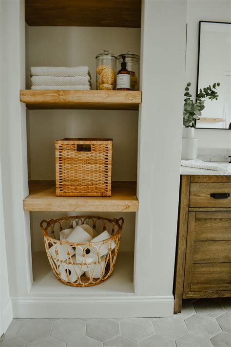 Bathroom Open Shelving