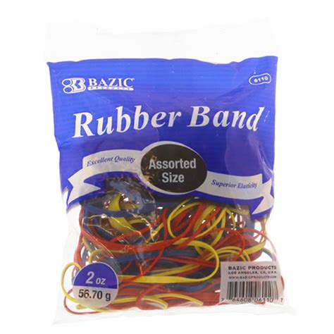 Bazic 2 Oz 56 70 G Assorted Sizes Rubber Bands Bazic Products