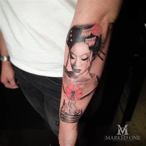 Beautiful Realistic Japanese Geisha Tattoo By Gav Guest At Marked One