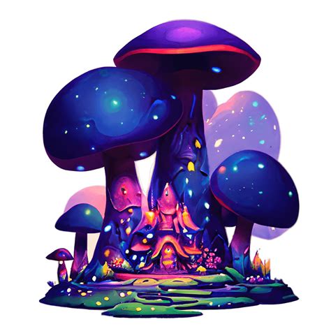 Beautiful Whimsical Mushroom Fantasy Floral Forest Creative Fabrica