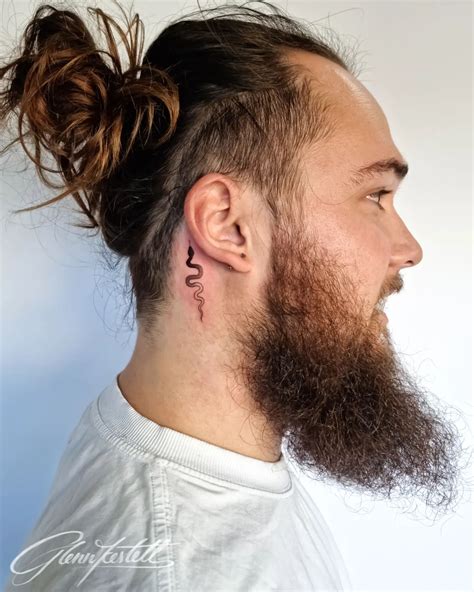 Behind Ear Tattoos Men