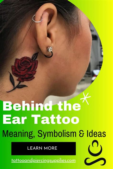 Behind The Ear Tattooing Numbing Cream Ear Tattoos Tattoo Pain Tattoo Aftercare Hidden