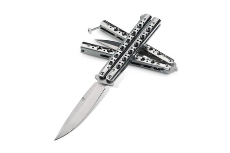 Benchmade 63 Stainless Bowie Balisong Butterfly Knife D2