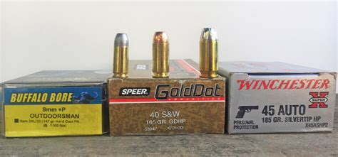 Best Defensive Ammo 9Mm Vs 40 S Amp W Vs 45 Acp Handguns