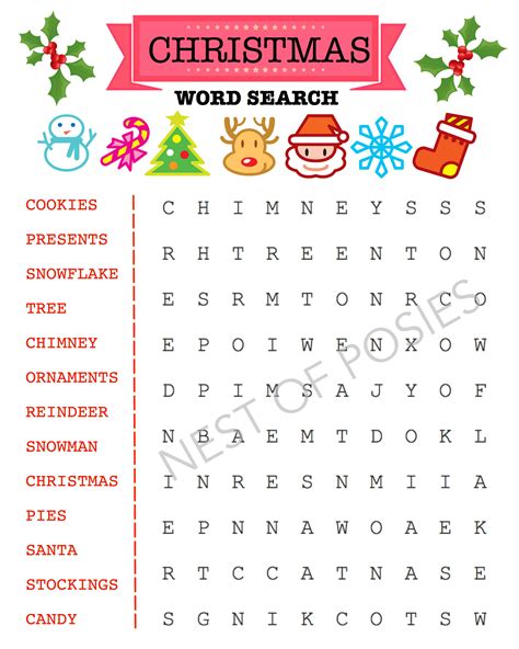 Best Free Printable Christmas Word Search Puzzles For Kids