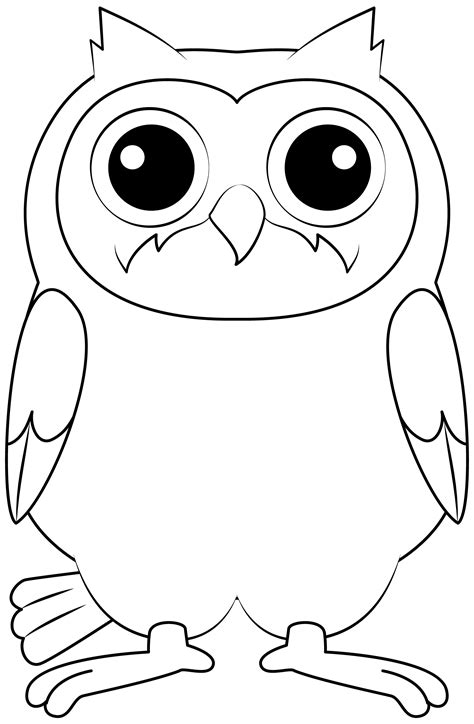 Best Photos Of Owl Outline Template Owl Template Free Printable