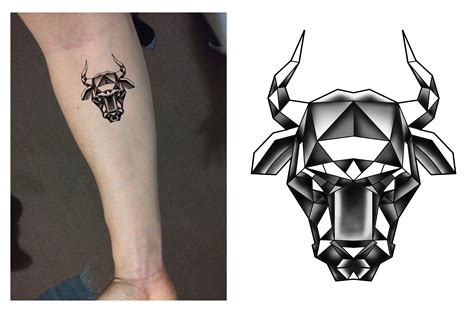 Best Taurus Tattoos Taurus Tattoos Bull Tattoos Geometric Tattoo