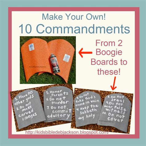 Bible Fun For Kids Make Your Own 10 Commandments Tablets