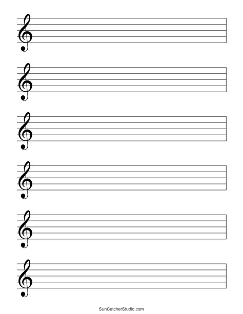 Big Blank Music Notation Sheet Printable Staff Paper Instant Download Large Print Etsy Australia