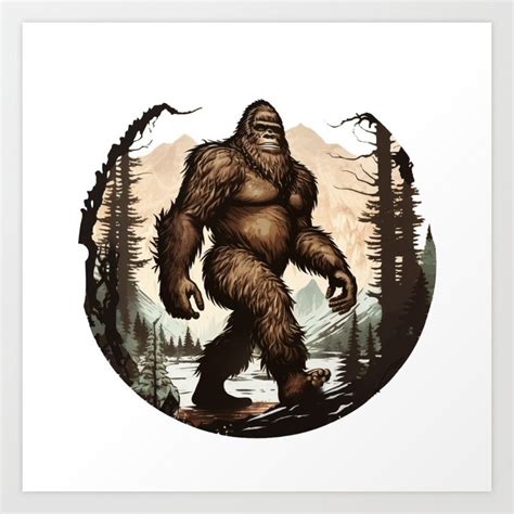 Big Foot Tattoo Print Bigfoot Bigfoot Art Sasquatch