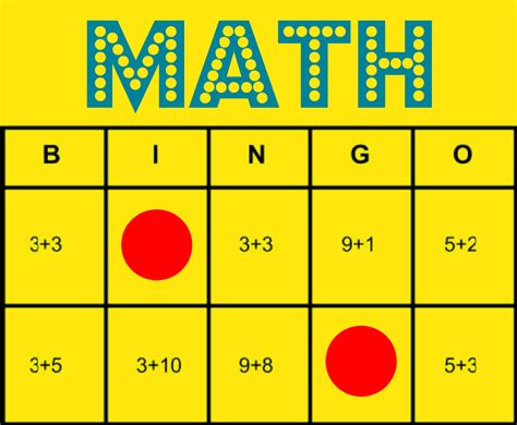 Bingo Math Printable Activities for Kids