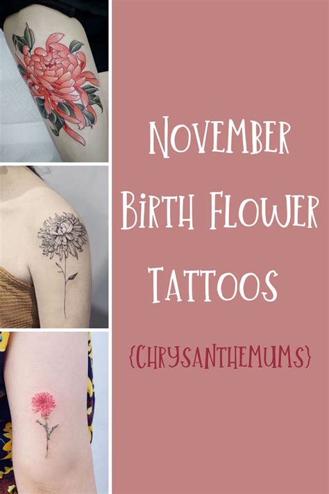 5 Chrysanthemum Tattoo Ideas for November Births