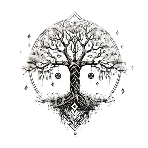 Black And Grey Tree Of Life Tattoo Design Tattoos Wizard Designs