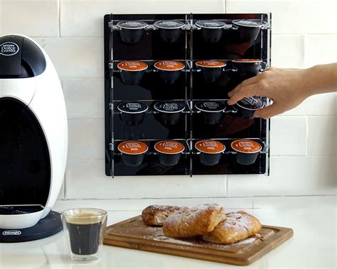 Black Dolce Gusto Coffee Pod Holder Large Flat Nescafe Capsule Storage