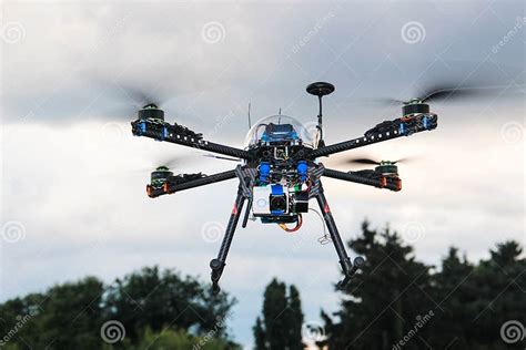 Black Drone Filming Stock Image Image Of Filming Trees 139482213