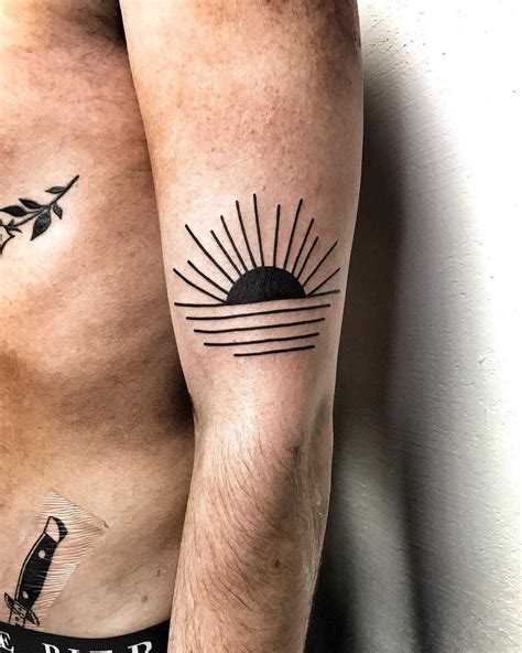 Black Sunset Tattoo By Mike Nofuck Inked On The Left Arm Sunset