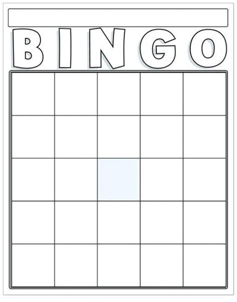 Blank Bingo Card Template Microsoft Word Intended For Blank Bingo