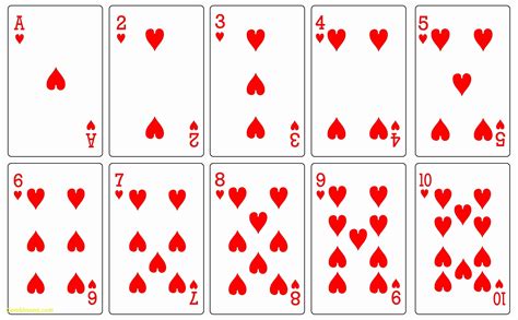 Blank Playing Cards With Numbers