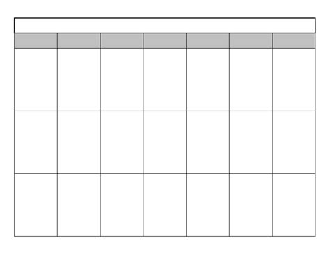 3 Week Calendar Printable Template Inside