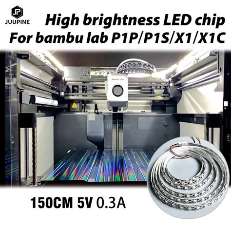 Blurolls Bambu Lab Led Light Strip For Bambulab P1p P1 X1c 3D Printer