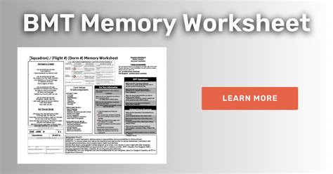 Bmt Memory Worksheet