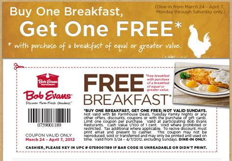 Bob Evans Printable Coupons for Big Savings