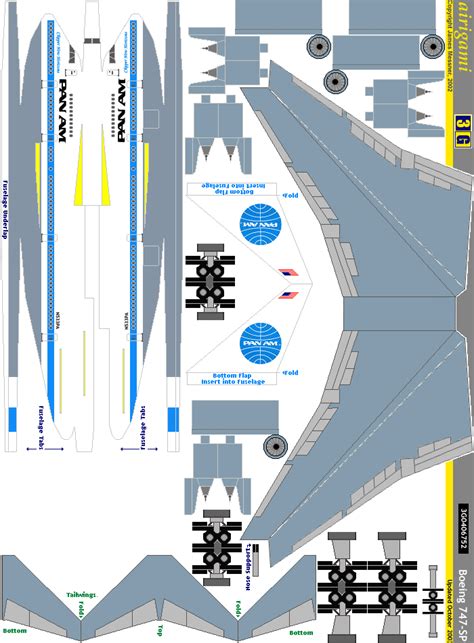 Boeing 747 Sp Paper Plane Cut Out Model