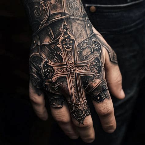 Bold Cross Tattoo On Hand Tattoo Design Pack Imagella