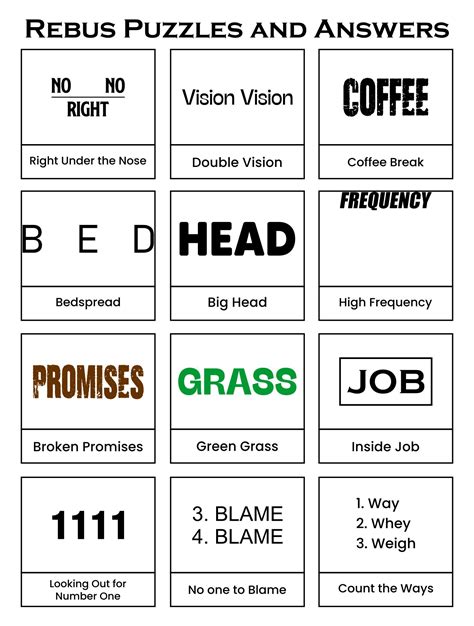 Brain Teasers For Seniors Printable With Answers