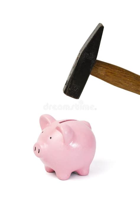 Breaking The Bank Stock Photo Image Of Isolated Piggy 9124122