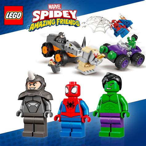 Brickbang 10782 Lego Marvel Spider Man Hulk And Spiderman Vs Rhino