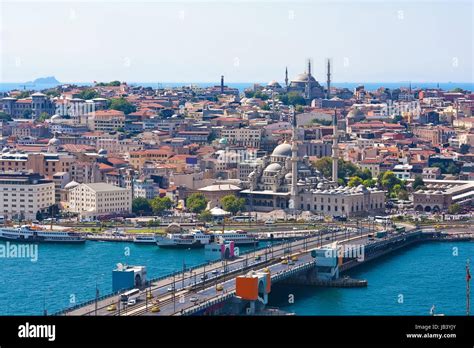 Bridge Over Golden Horn In Istanbul Turkey Free Stock Photo