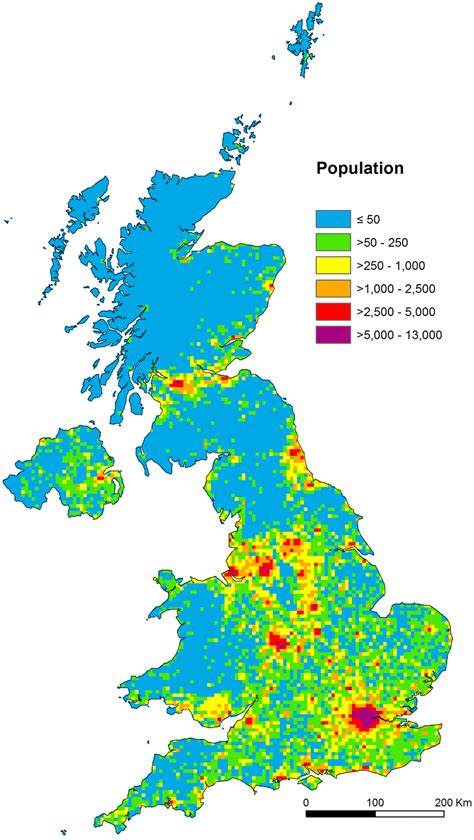 7 Maps Revealing Britain's Population Density