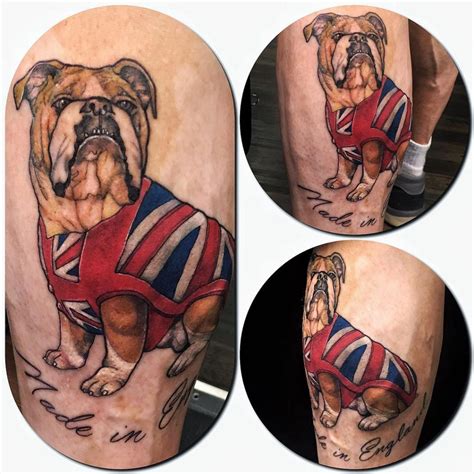 British Bulldog Neo Traditional Tattoo Level Up Tattoo Studio