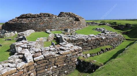 Broch Of Gurness Orkney Scotland Stock Video Clip K009 7111