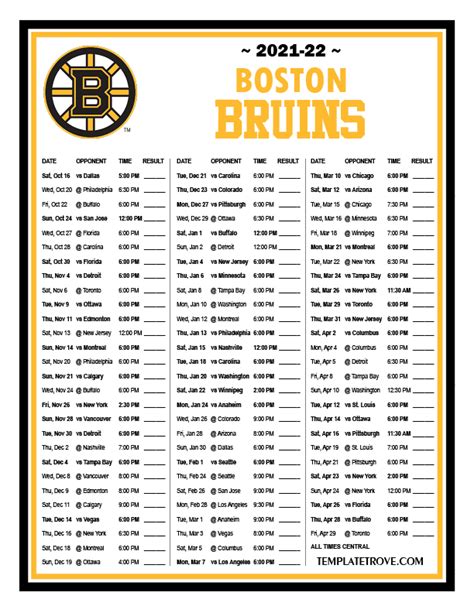 7 Ways to Print Bruins Schedule Easily