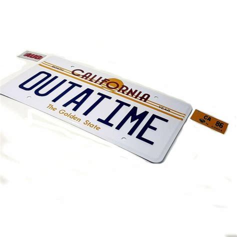 Bttf Outatime Memorabilia Merchandise License Number Plate Marty